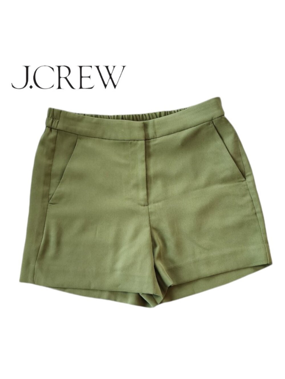 J. Crew 6 Dressy Flowy Olive Shorts